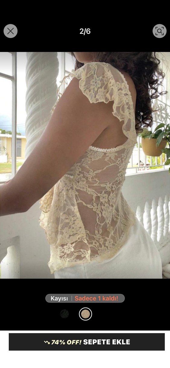 Dantel Detaylı Mini Bohem Bustiyer - Görsel 2