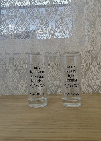 Kişiye özel 2lı rakı bardağı 