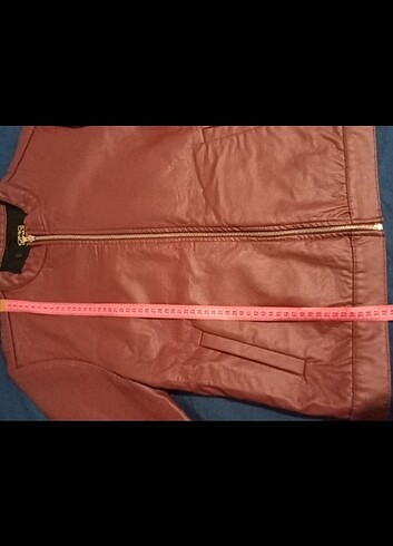 xl Beden bordo Renk Deri ceket