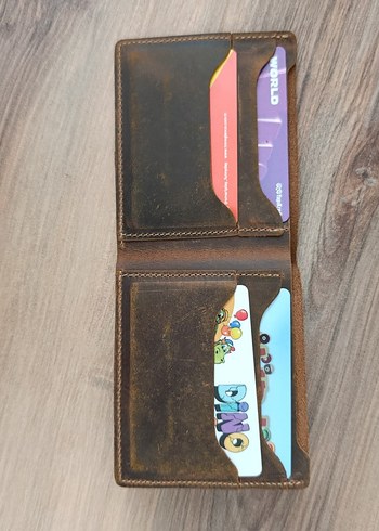 Kahverengi Hakiki Deri Erkek Cüzdanı - Görsel 4