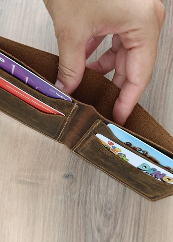 Kahverengi Hakiki Deri Erkek Cüzdanı - Görsel 6