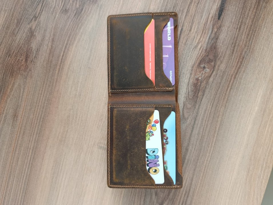 Kahverengi Hakiki Deri Erkek Cüzdanı - Görsel 4