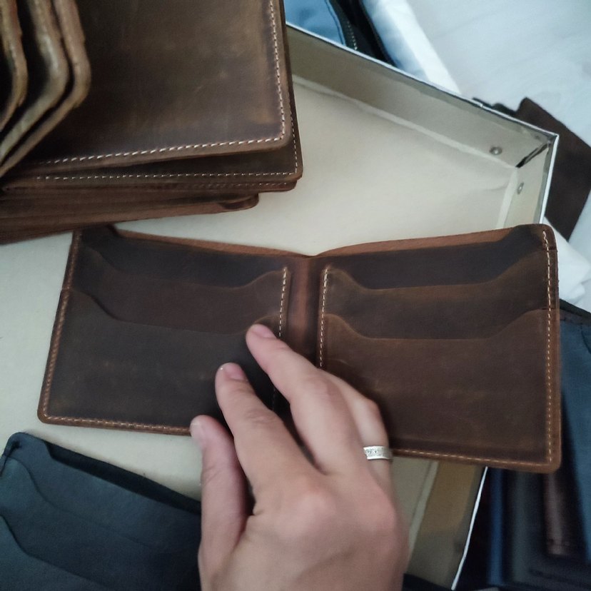 Kahverengi Hakiki Deri Erkek Cüzdanı - Görsel 5