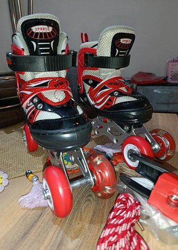 f-sports ayarlanabilir ışıklı 2+2 çocuk paten - Görsel 4