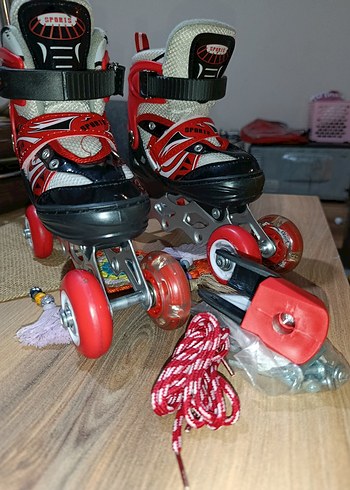 f-sports ayarlanabilir ışıklı 2+2 çocuk paten - Görsel 5