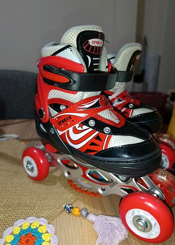 f-sports ayarlanabilir ışıklı 2+2 çocuk paten - Görsel 7