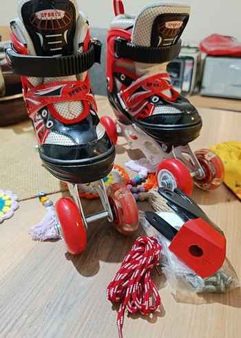 f-sports ayarlanabilir ışıklı 2+2 çocuk paten - Görsel 9