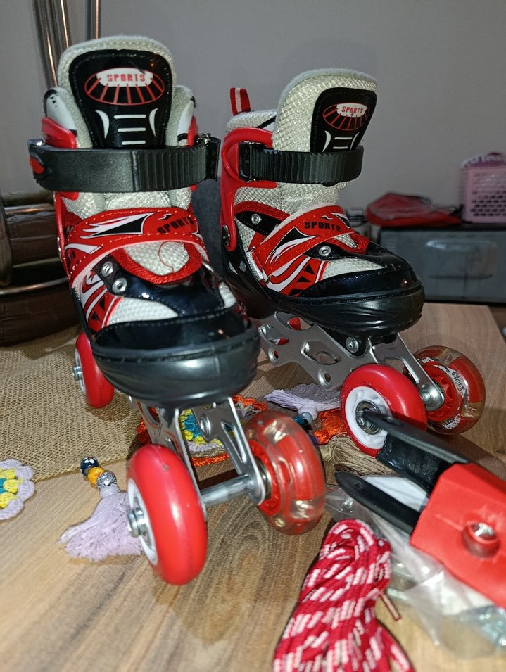 f-sports ayarlanabilir ışıklı 2+2 çocuk paten - Görsel 4