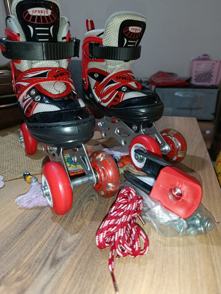 f-sports ayarlanabilir ışıklı 2+2 çocuk paten - Görsel 5