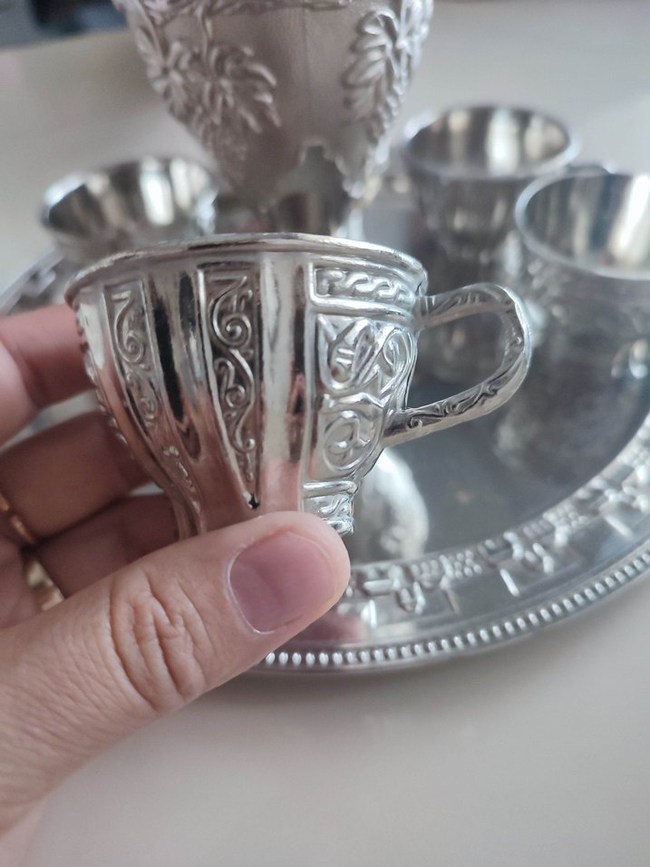 gümüş renk zemzem takımı - Görsel 4