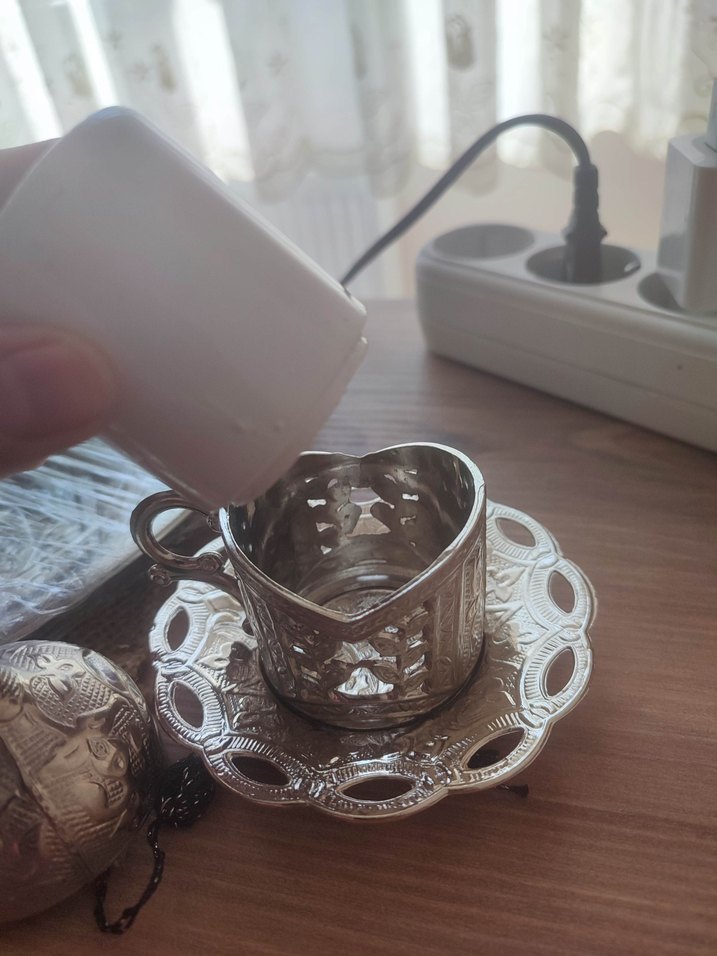 Gümüş Kaplama 6'lı Kahve Fincanı Seti - Görsel 4