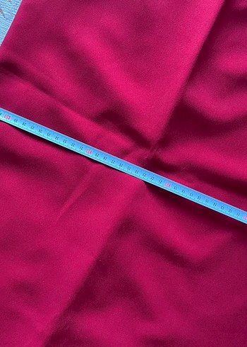 Koyu Kırmızı Deri Detaylı Elbise - Görsel 9