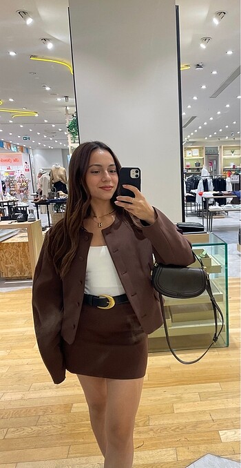 Zara Bomber blazer - etek takım - Görsel 3