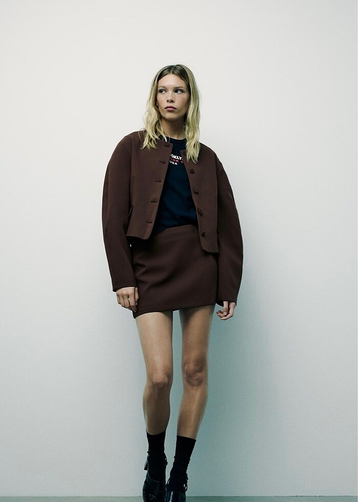 Zara Bomber blazer - etek takım - Görsel 2