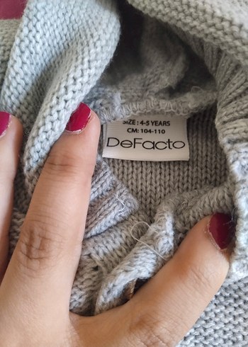 Gri Kapüşonlu Nakışlı Erkek Çocuk Hırka - Görsel 3