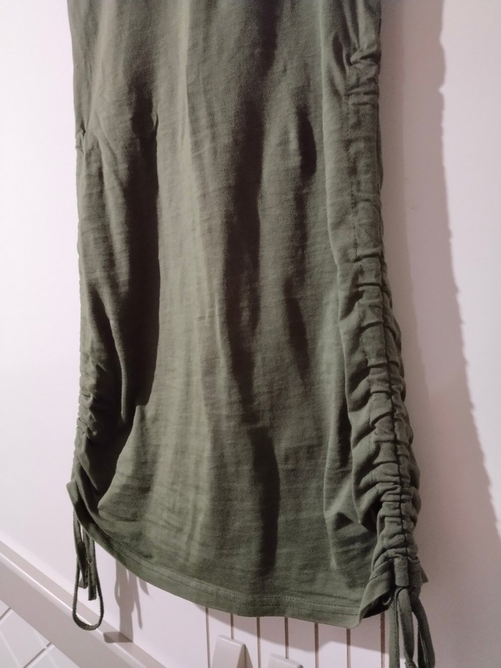 Kısa Kollu Keten Mini Elbise - Görsel 2