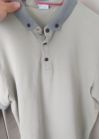 Açık Yeşil Düğmeli Kısa Kollu Erkek Polo Tişört