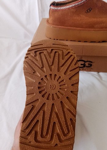 39 Beden UGG Kadın Kahverengi Dolgu Topuklu Süet Terlik