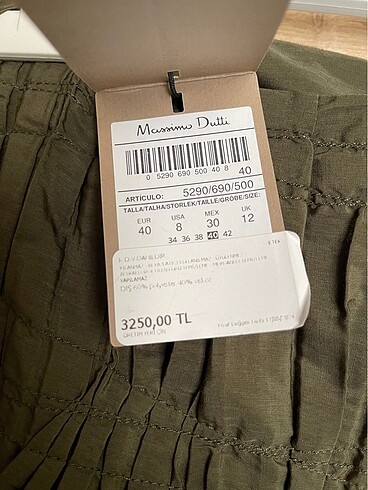Massimo Dutti Massimo Dutti Uzun Etek