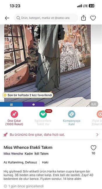 36 Beden Misswhence Etekli Takım