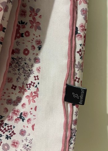  Beden pembe Renk Pembe Gri Çiçek Desenli Bohem Kadın Şal