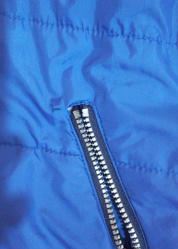 Mavi Kapüşonlu Fermuarlı Erkek Çocuk Mont - Görsel 4