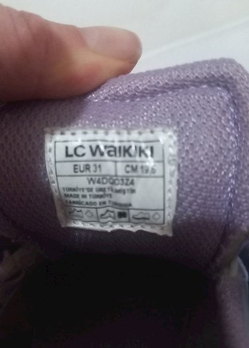 Kız Çocuk Mor Bağcıklı Cırt Cırtlı Spor Ayakkabı - Görsel 4