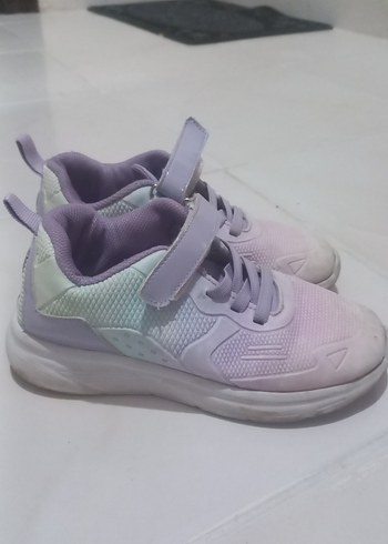 Kız Çocuk Mor Bağcıklı Cırt Cırtlı Spor Ayakkabı - Görsel 2