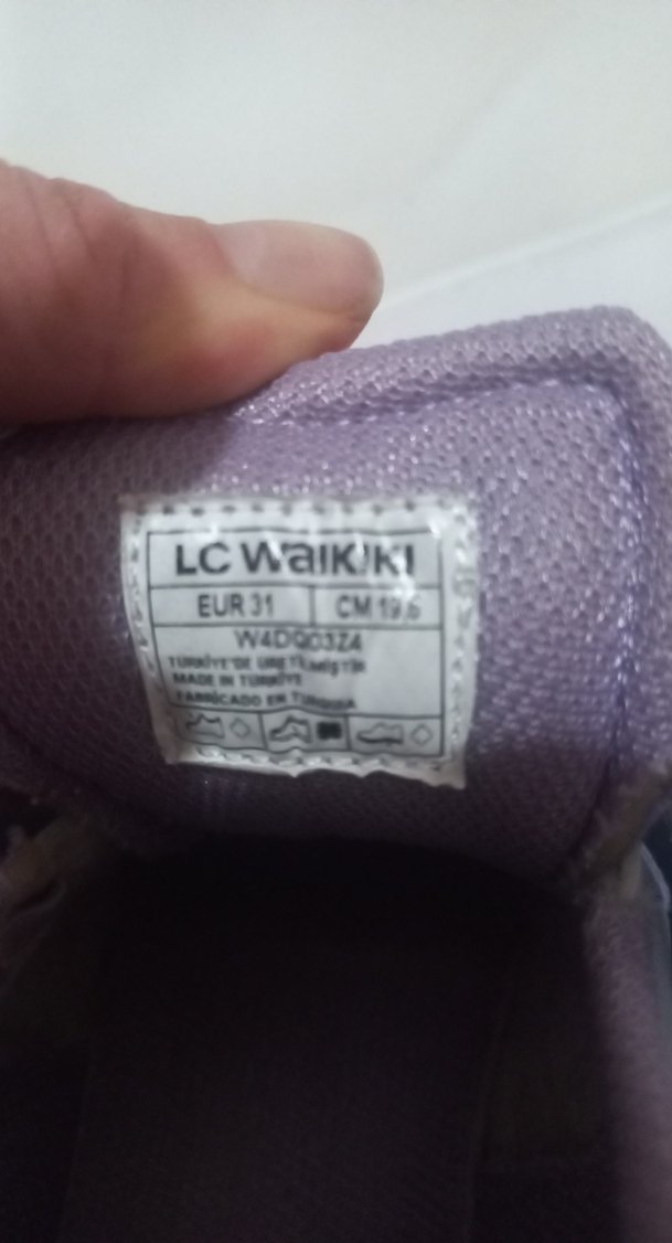 Kız Çocuk Mor Bağcıklı Cırt Cırtlı Spor Ayakkabı - Görsel 4