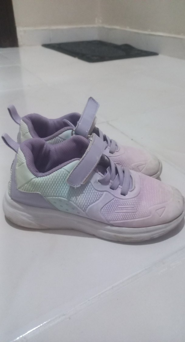 Kız Çocuk Mor Bağcıklı Cırt Cırtlı Spor Ayakkabı - Görsel 2