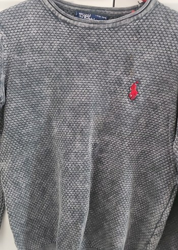 Polo Ralph Lauren Gri Erkek Triko Kazak Uzun Kollu