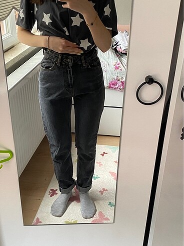 Siyah mom jean
