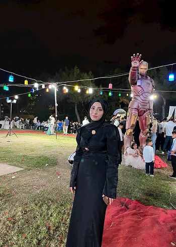 Drapeli Siyah Uzun Kadın Elbise kiralık - Görsel 2