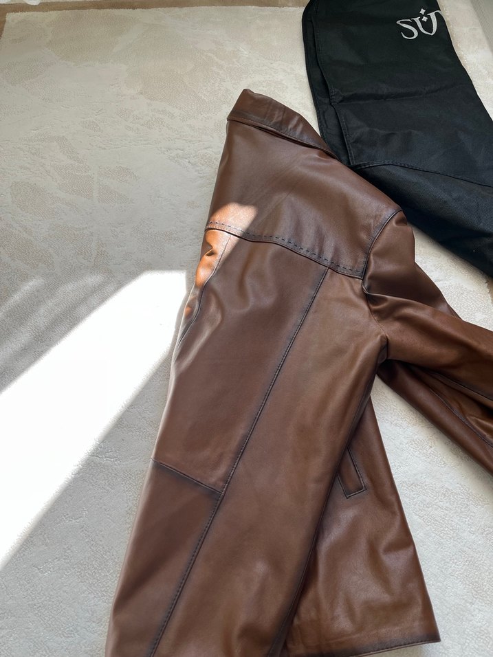 Erkek gerçek deri özel dikim ceket - Görsel 4