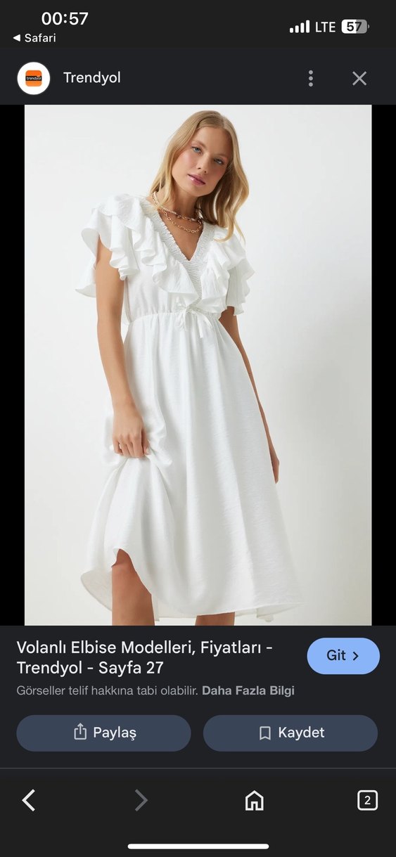 Beyaz elbise - Görsel 4
