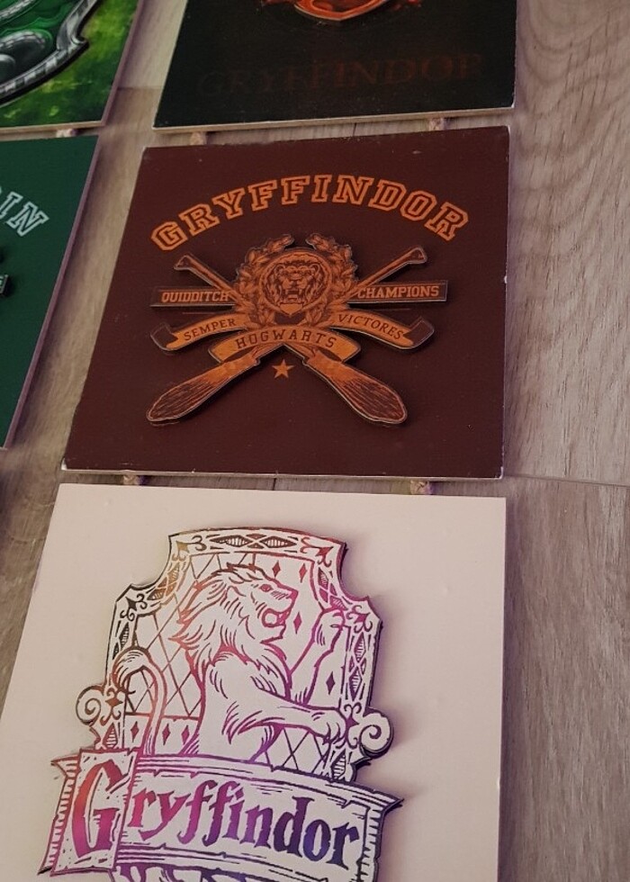 Duvar Dekor Ahşap Harry Potter Slytherin Gryffindor - Görsel 2