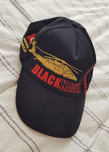 Siyah Jandarma Blackhawk Nakışlı Erkek Şapka - Görsel 3