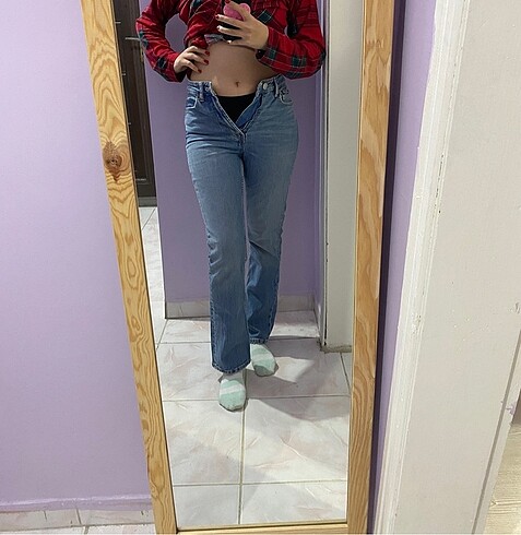 Zara Yüksek bel mom fit jean
