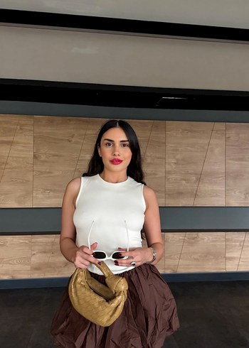 Kahverengi Mini Elbise - Görsel 2