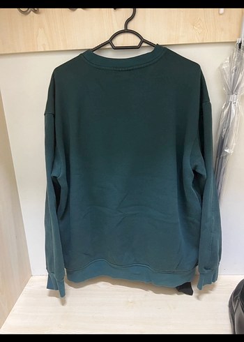 H&M Unisex Yeşil Oversize Sweatshirt