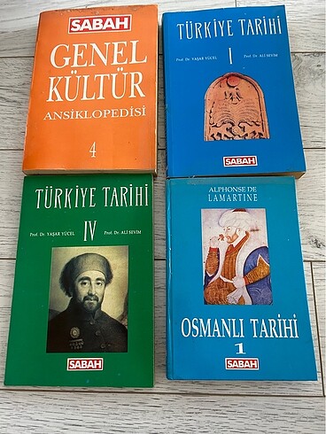 4 adet genel kültür ve tarih kitabı