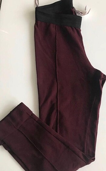Mango Mango bordo önden dikişli duble paçalı tayt pantolon