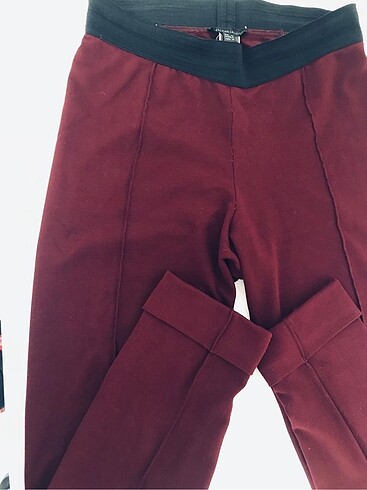 l Beden bordo Renk Mango bordo önden dikişli duble paçalı tayt pantolon