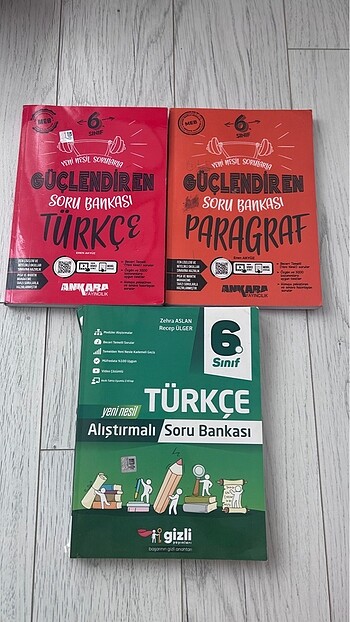 Ankara yayınları 6. Sınıf Türkçe ve paragraf soru bankaları