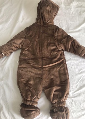 Kanz Kahverengi Kürklü Bebek Tulumu - Görsel 3