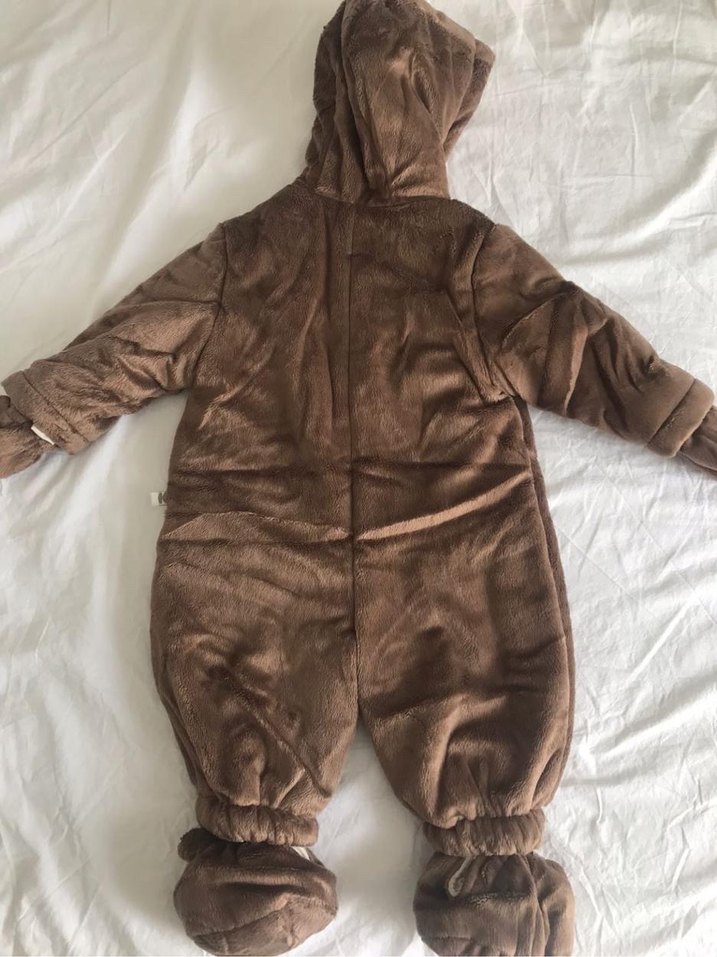 Kanz Kahverengi Kürklü Bebek Tulumu - Görsel 3