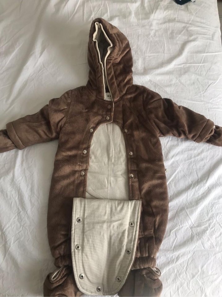 Kanz Kahverengi Kürklü Bebek Tulumu - Görsel 4