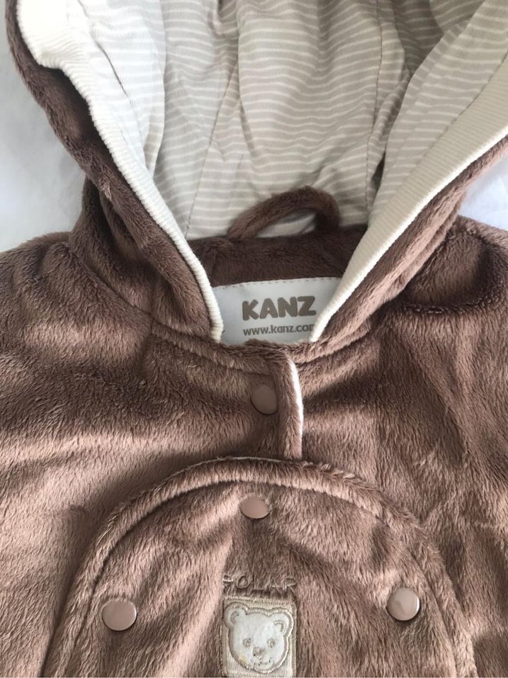 Kanz Kahverengi Kürklü Bebek Tulumu - Görsel 2