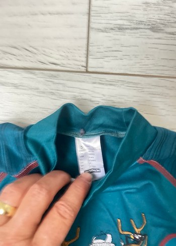 Kayak Renkli Baskılı Turkuaz  Çocuk İçlik - Görsel 2