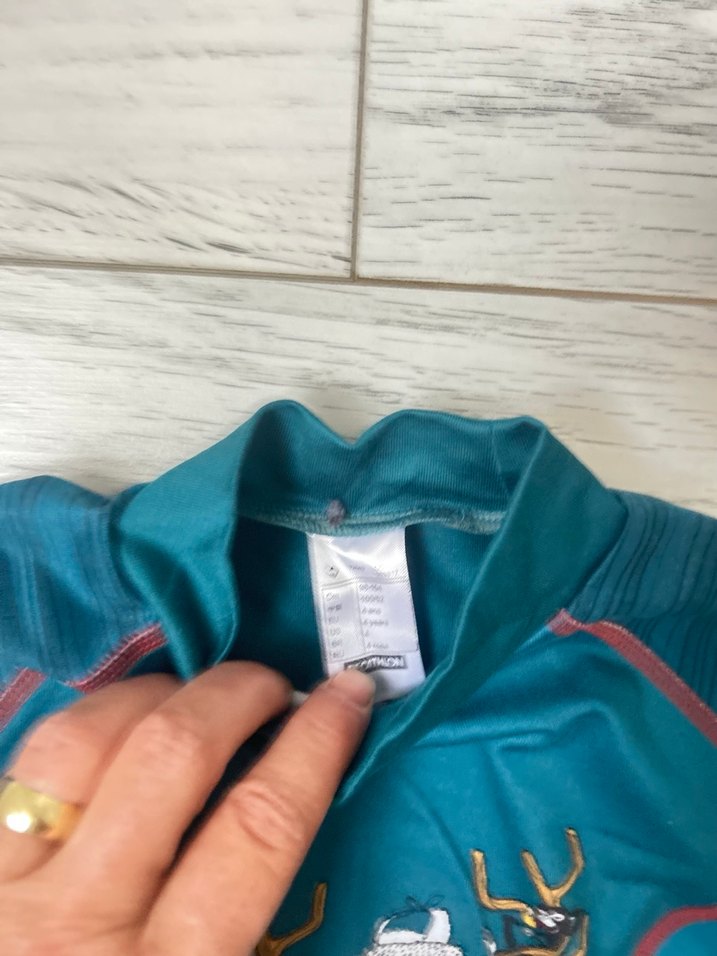 Kayak Renkli Baskılı Turkuaz  Çocuk İçlik - Görsel 2